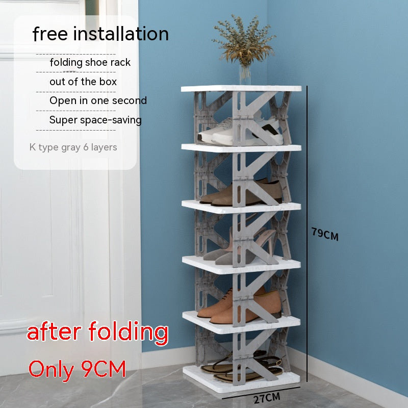 Plastic Installation-Free Shoe Rack
