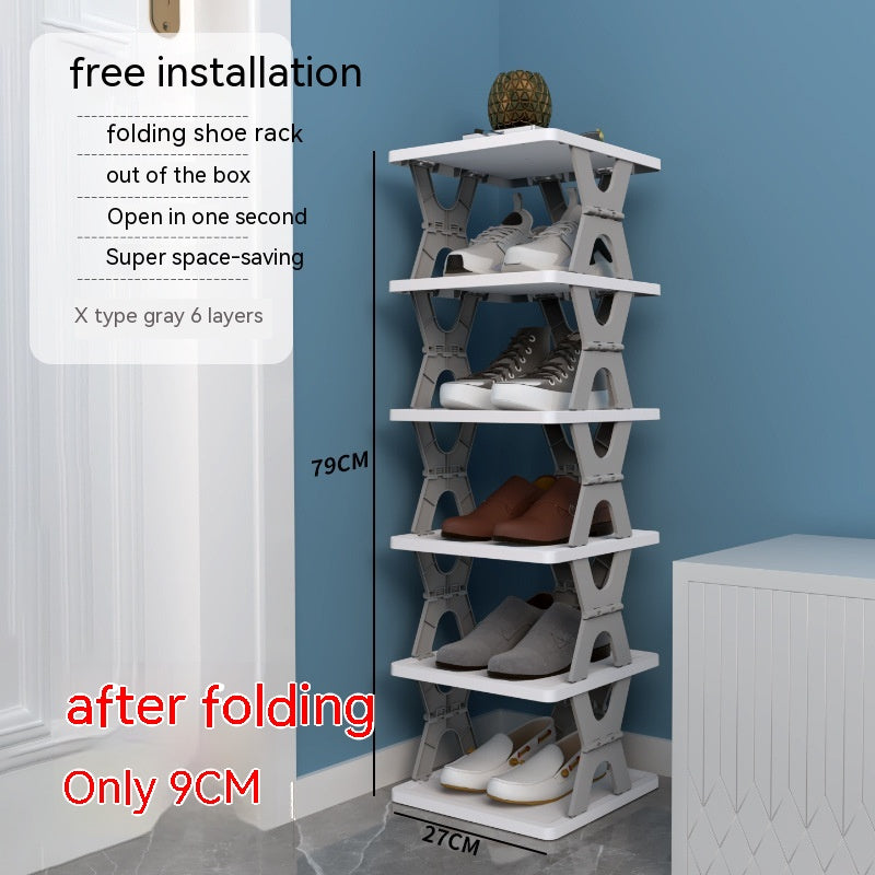Plastic Installation-Free Shoe Rack
